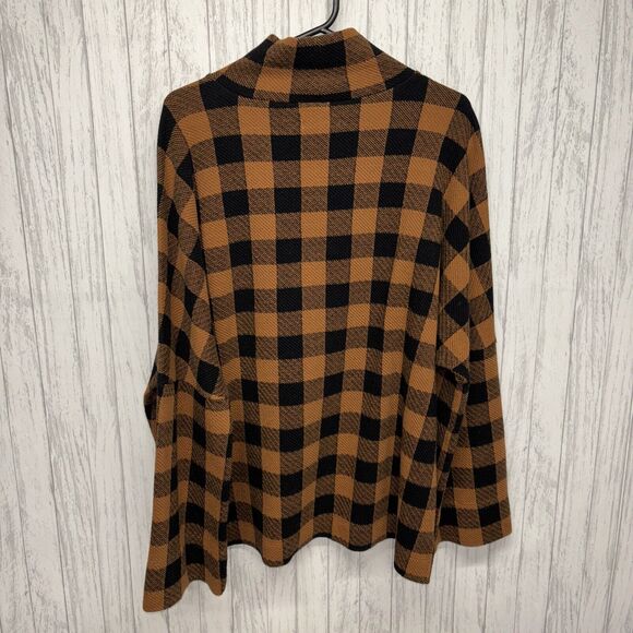 Womens Size L Madewell Plaid Knit Mock Neck Top EUC - Picture 5 of 5
